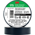 3M - Ruban isolant en vinyle à usage général TemflexMC 175, 19 mm (3/4") x 18 m (60'), Noir, 7 mils